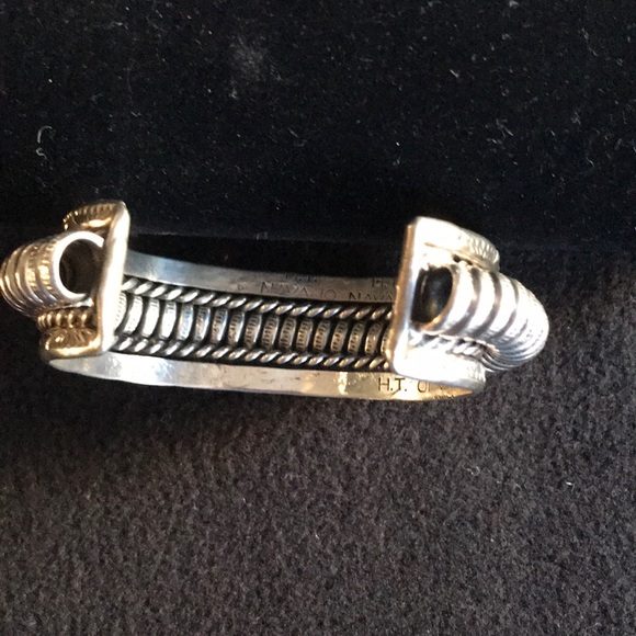 SS Navajo Ornate Bangle Bracelet - Picture 3 of 4